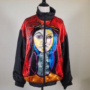 Vintage Julia Michaels Satin Jacket Womens Medium